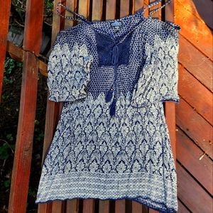 Blue Boho Tunic